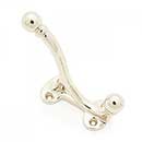 RK International [HK-5815-PN] Solid Brass Coat &amp; Hat Hook - Double Base - Polished Nickel Finish - 3 3/8&quot; L x 1 7/16&quot; W