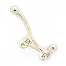 RK International [HK-5815-PN] Solid Brass Coat & Hat Hook - Double Base - Polished Nickel Finish - 3 3/8" L x 1 7/16" W