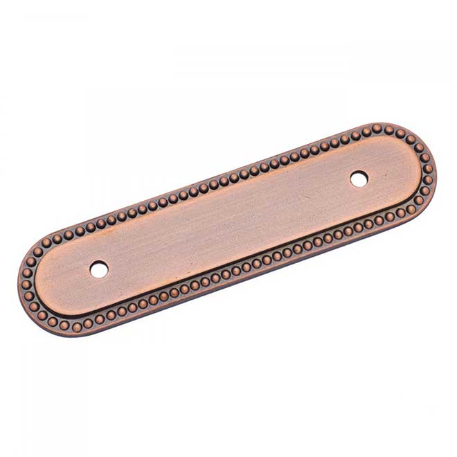 RK International Beaded Oblong Cabinet Pull Backplate