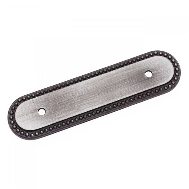 RK International Beaded Oblong Cabinet Pull Backplate