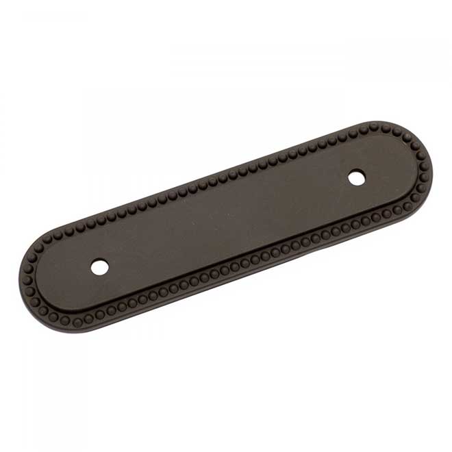 RK International Beaded Oblong Cabinet Pull Backplate