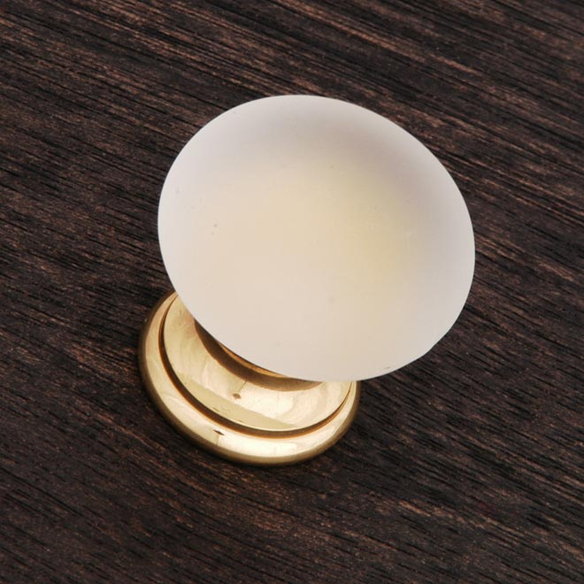RK International [CK2G] Glass Knob Smoked Glass Round