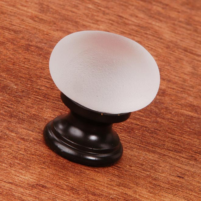 RK International [CK2GRB] Glass Knob Smoked Glass Round
