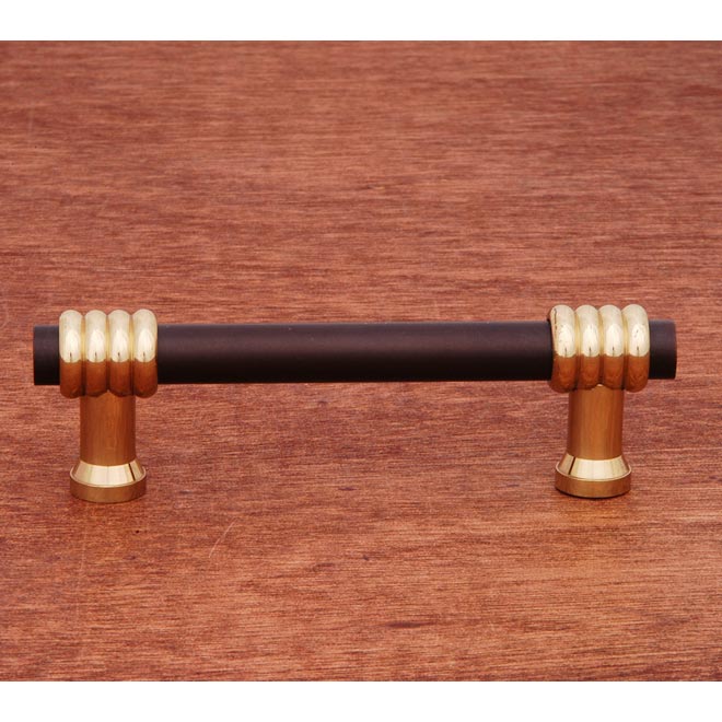 RK International [CP36BRB] Solid Brass Pull Handle Small