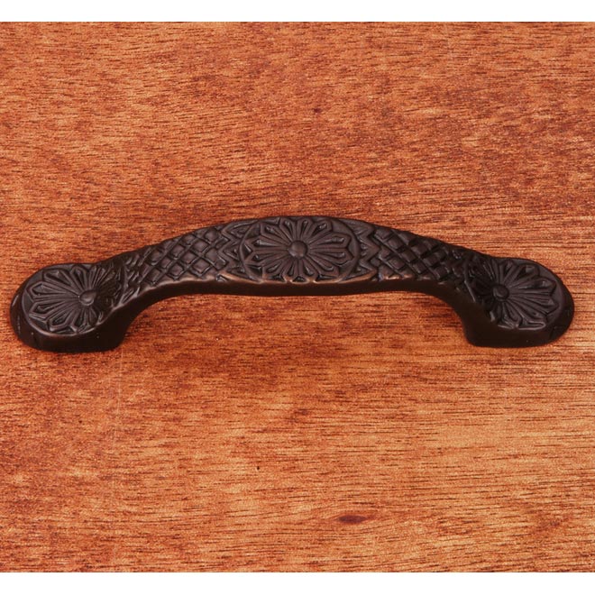 RK International [CP406RB] Solid Brass Pull Handle Flowery