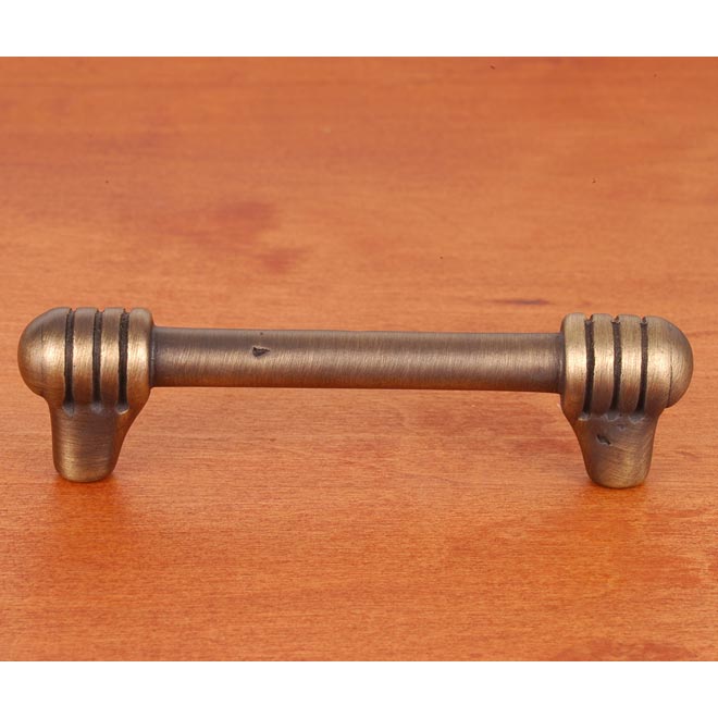 Rk International Cp 814 Ae Solid Brass Cabinet Pull Handle Distressed Rod W Swirl Ends Standard Size Antique English Finish 3 1 2 C 4 8 L Decorative Hardware Solid Brass Cabinet Pull Handle, Antique Brass Cabinet Pulls 3 Inch