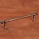 RK International [PH-4622-AE] Solid Brass Appliance/Door Pull Handle - Plain w/ Decorative Ends - Antique English Finish - 12" C/C - 14 3/4" L