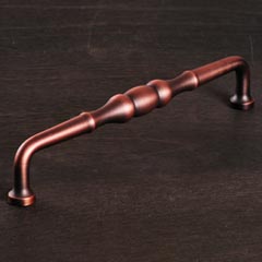 RK International [PH-4701-DC] Solid Brass Appliance/Door Pull Handle - Beaded Middle - Distressed Copper Finish - 12&quot; C/C - 13&quot; L