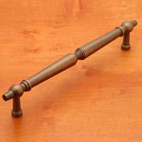 RK International [PH-4804-AE] Solid Brass Appliance/Door Pull Handle - Plain Tapered - Antique English Finish - 14 3/16" L