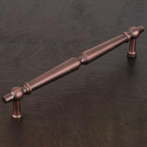 RK International [PH-4804-DC] Solid Brass Appliance/Door Pull Handle - Plain Tapered - Distressed Copper Finish - 14 3/16" L