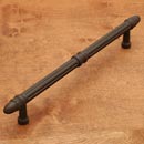 RK International [PH-4861-RB] Solid Brass Appliance/Door Pull Handle - Lined w/ Petal Ends - Oil Rubbed Bronze Finish - 12" C/C - 15 1/2" L