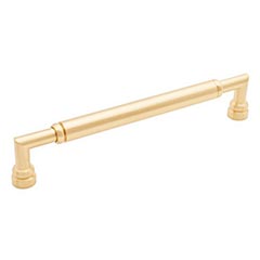 RK International [PH-4880-SB] Solid Brass Appliance/Door Pull Handle - Cylinder Middle - Satin Brass Finish - 12&quot; C/C - 13 1/32&quot; L