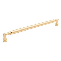 RK International [PH-4881-SB] Solid Brass Appliance/Door Pull Handle - Cylinder Middle - Satin Brass Finish - 18&quot; C/C - 19 3/32&quot; L