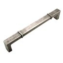RK International [PH-6631-WN] Solid Brass Appliance/Door Pull Handle - Newbury Series - Rectangle w/ Lines at Edges - Weathered Nickel Finish - 12" L