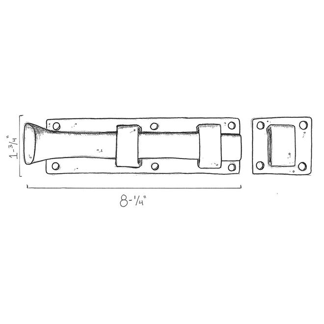 Seaside Shutters Cast Brass Shutter Bolt