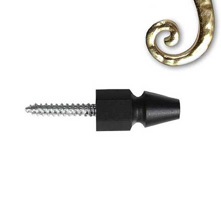 Seaside Shutters [S8-410-03UN] Cast Brass Shutter Hidden Stay - Bullet Catch - Lag Mount - Polished Brass (Unlacquered) Finish - 1 1/4" L