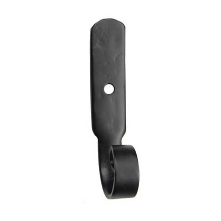 Seaside Shutters [S7-140-19] Cast Brass Shutter Dog - Rat Tail - Lag Mount -Flat Black - 5 3/4" H