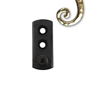 Seaside Shutters [S7-190-03] Cast Brass Faux Shutter Dog Mount - Polished Brass Finish