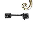 Seaside Shutters [S5-104-03UN] Cast Brass Shutter Hook - Plate Mount - Polished Brass (Unlacquered) Finish - 4 1/2&quot; L