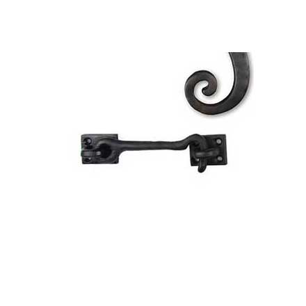 Seaside Shutters [S5-104-10B] Cast Brass Shutter Hook - Plate Mount - Oil Rubbed Bronze Finish - 4 1/2&quot; L