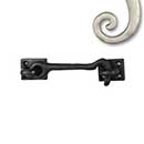 Seaside Shutters [S5-104-15] Cast Brass Shutter Hook - Plate Mount - Satin Nickel Finish - 4 1/2" L