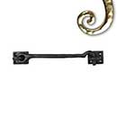 Seaside Shutters [S5-107-03] Cast Brass Shutter Hook - Plate Mount - Polished Brass Finish - 7 1/2" L