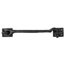 Seaside Shutters [S5-107-19] Cast Brass Shutter Hook - Plate Mount - Flat Black Finish - 7 1/2" L