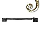 Seaside Shutters [S5-110-03] Cast Brass Shutter Hook - Plate Mount - Polished Brass Finish - 10 1/2" L