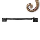 Seaside Shutters [S5-110-05] Cast Brass Shutter Hook - Plate Mount - Antique Brass Finish - 10 1/2&quot; L