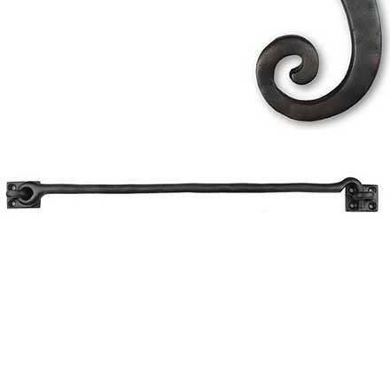 Seaside Shutters [S5-115-10B] Cast Brass Shutter Hook - Plate Mount - Oil Rubbed Bronze Finish - 15&quot; L