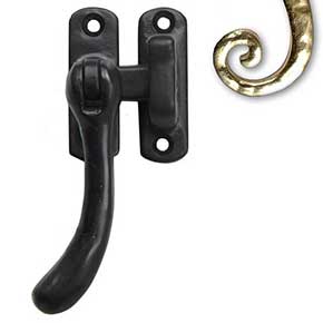 Seaside Shutters [S5-210-03] Cast Brass Shutter Lever Latch - Polished Brass Finish - 4" L