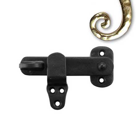 Seaside Shutters [S6-330-03UN] Cast Brass Shutter Flip Latch - Polished Brass (Unlacquered) Finish - 4" L