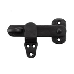 Seaside Shutters [S6-330-19] Cast Brass Shutter Flip Latch - Flat Black - 4" L