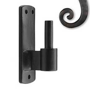Seaside Shutters [S4-410-10B] Cast Brass Shutter Pintle - Plate Mount - Oil Rubbed Bronze Finish - 1 1/4" Offset