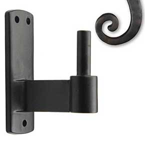 Seaside Shutters [S4-420-10B] Cast Brass Shutter Pintle - Plate Mount - Oil Rubbed Bronze Finish - 2 1/4" Offset