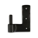 Seaside Shutters [S4-500-LH-19] Cast Brass Shutter Pintle - Jamb Leaf Mount - Left Hand - Flat Black - 1 1/4" Offset