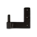 Seaside Shutters [S4-510-LH-19] Cast Brass Shutter Pintle - Jamb Leaf Mount - Left Hand - Flat Black - 2 1/4&quot; Offset