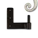 Seaside Shutters [S4-510-RH-15] Cast Brass Shutter Pintle - Jamb Leaf Mount - Right Hand - Satin Nickel Finish - 2 1/4" Offset