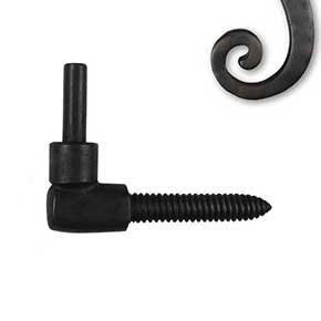 Seaside Shutters [S4-600-10B] Cast Brass Shutter Pintle - Lag Mount - Oil Rubbed Bronze Finish - 3 3/4" L