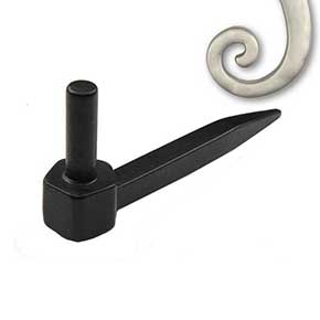 Seaside Shutters [S4-700-15] Cast Brass Shutter Pintle - Drive Mount - Satin Nickel Finish - 4 1/2" L