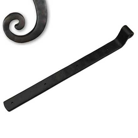 Seaside Shutters [S2-202-10B] Cast Brass Shutter Strap Hinge - Arch End - Oil Rubbed Bronze Finish - 1 1/4" W x 14" L - 1 1/4" Offset