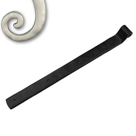 Seaside Shutters [S2-201-15] Cast Brass Shutter Strap Hinge - Arch End - Satin Nickel Finish - 1 1/4" W x 14" L - 3/4" Offset
