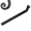 Seaside Shutters [S2-203-10B] Cast Brass Shutter Strap Hinge - Arch End - Oil Rubbed Bronze Finish - 1 1/4" W x 14" L - 2 1/4" Offset