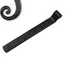 Seaside Shutters [S2-450-10B] Cast Brass Shutter Strap Hinge - Arch End - Reverse Texture - Oil Rubbed Bronze Finish - 1 1/4" W x 10" L - 3/4" Offset