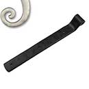 Seaside Shutters [S2-450-15] Cast Brass Shutter Strap Hinge - Arch End - Reverse Texture - Satin Nickel Finish - 1 1/4" W x 10" L - 3/4" Offset