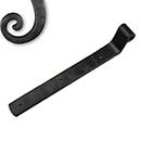 Seaside Shutters [S2-451-10B] Cast Brass Shutter Strap Hinge - Arch End - Reverse Texture - Oil Rubbed Bronze Finish - 1 1/4" W x 10" L - 1 1/4" Offset