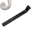 Seaside Shutters [S2-451-15] Cast Brass Shutter Strap Hinge - Arch End - Reverse Texture - Satin Nickel Finish - 1 1/4" W x 10" L - 1 1/4" Offset