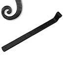 Seaside Shutters [S2-461-10B] Cast Brass Shutter Strap Hinge - Arch End - Reverse Texture - Oil Rubbed Bronze Finish - 1 1/4" W x 14" L - 1 1/4" Offset