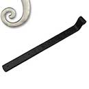 Seaside Shutters [S2-461-15] Cast Brass Shutter Strap Hinge - Arch End - Reverse Texture - Satin Nickel Finish - 1 1/4" W x 14" L - 1 1/4" Offset