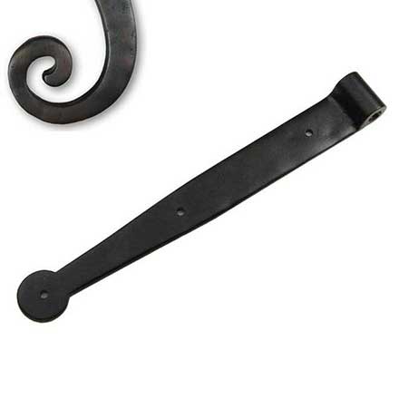 Seaside Shutters [S2-300-10B] Cast Brass Shutter Strap Hinge - Bean End - Oil Rubbed Bronze Finish - 1 1/4" W x 10" L - 0" Offset